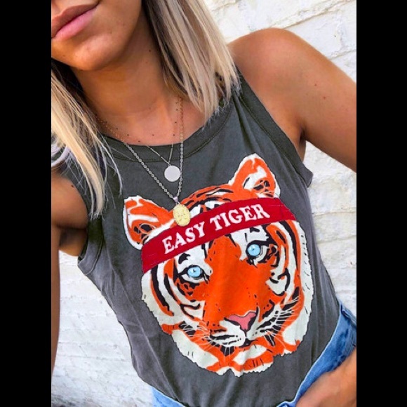 T-shirt Style Tank Top 🐅 EASY TIGER 🐅 Production Mr Blue 👀 - Picture 2 of 3